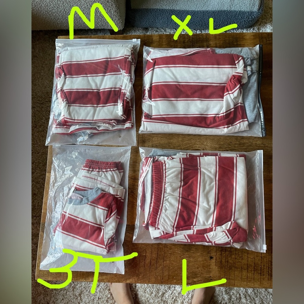 Christmas pajamas. Only used for pictures. Like new!